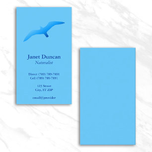Flying Gull Sky Blue Business Card