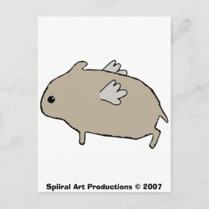 Flying Hamster Postcard