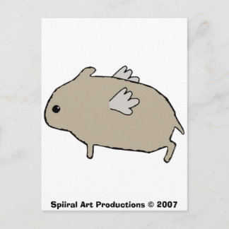 Flying Hamster Postcard
