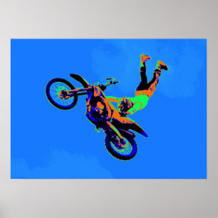 Flying Handstand - Freestyle Motocross Stunt Poster