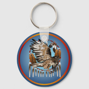 Flying Hawk Dreamcatcher Keychain