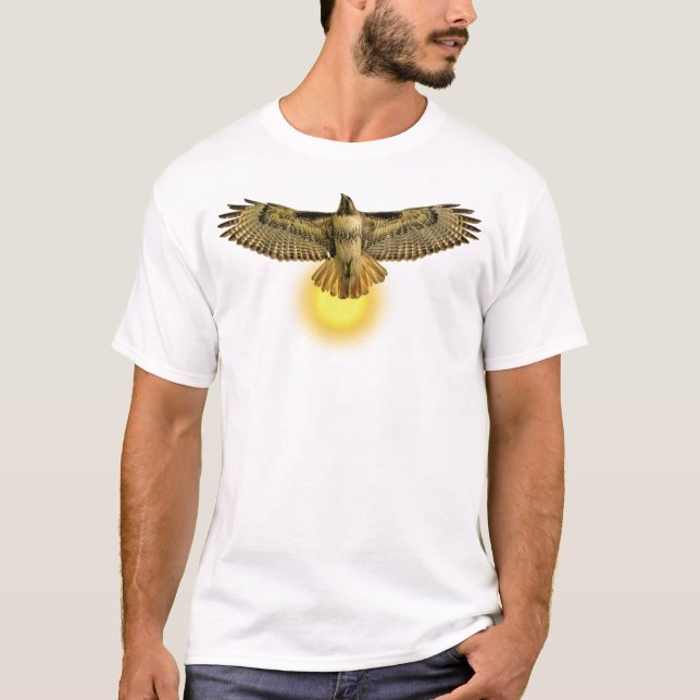 Flying Hawk in the Sun T-Shirt (Front)