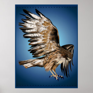 Flying Hawk Print