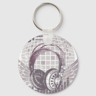 Flying Headphones Key Ring