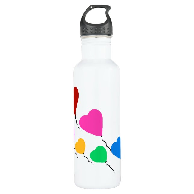 Flying Heart Balloons 710 Ml Water Bottle (Front)