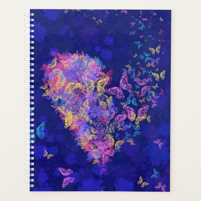 Flying Heart Butterflies Planner (Front)