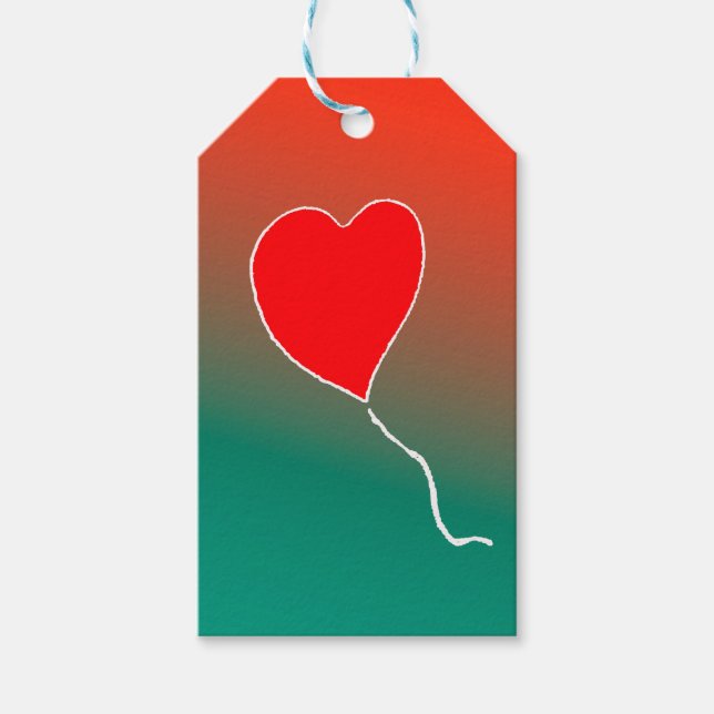 Flying heart gift tags (Front)