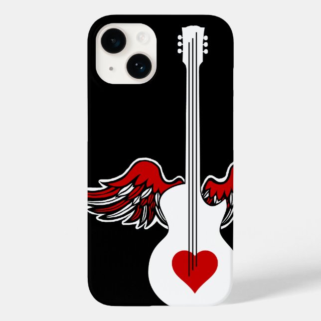 Flying Heart Guitar Case-Mate iPhone Case (Back)