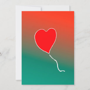 Flying heart invitation