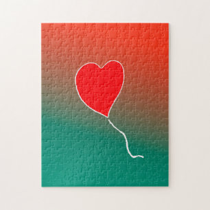 Flying heart jigsaw puzzle