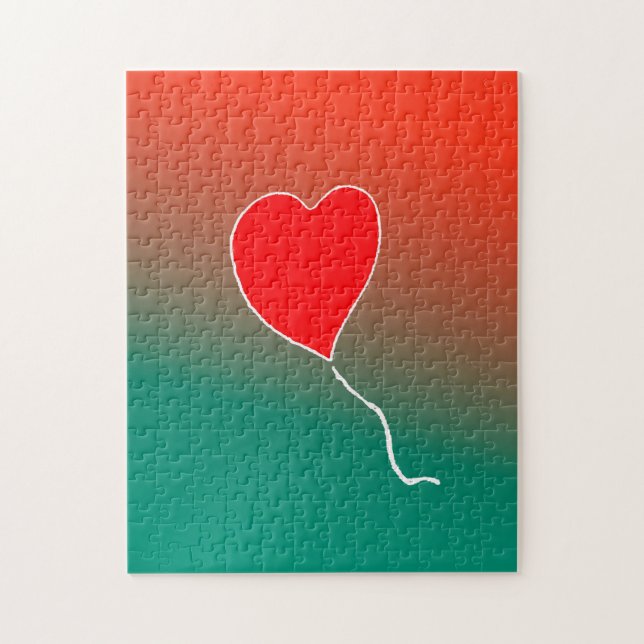 Flying heart jigsaw puzzle (Vertical)