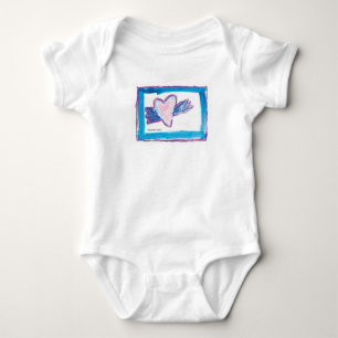 Flying Heart - Kids Art for CHOC Baby Bodysuit