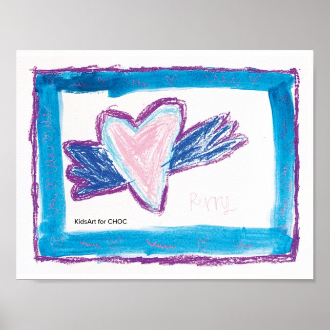 Flying Heart - Kids Art for CHOC  Poster (Front)