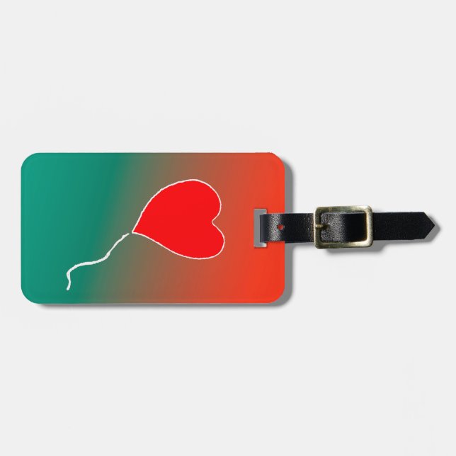 Flying heart luggage tag (Front Horizontal)
