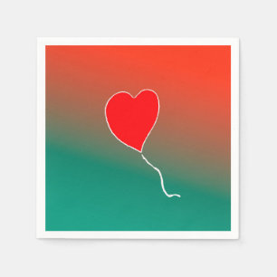 Flying heart napkin