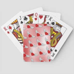 Flying Hearts Tilt Classic Playing Cards