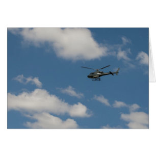 Flying helicopter