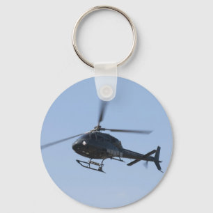 Flying helicopter key ring