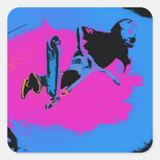 Flying High Air Stunt Scooter   Square Sticker