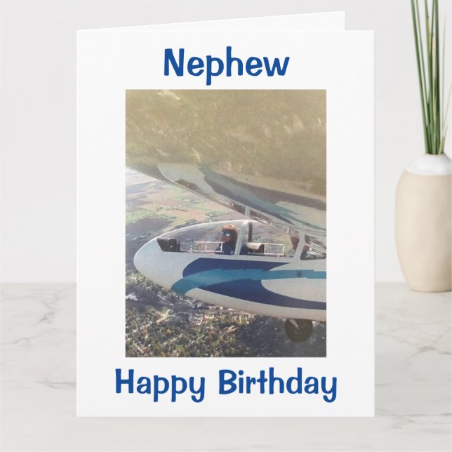 FLYING HIGH AND WISHES FOR NEPHEW'S BIRTHDAY CARD (Front)