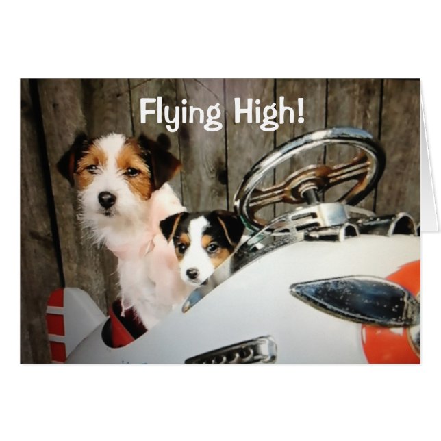FLYING HIGH DOGS SAY-HEARD U ARE TURNING "40" (Front Horizontal)