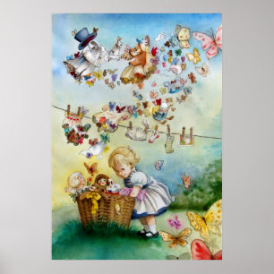 Flying High Fantasy watercolor Illustration Print
