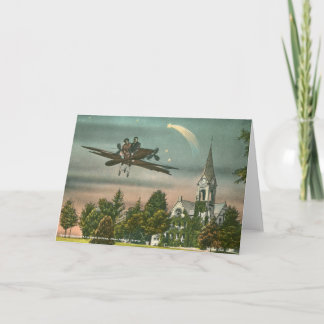 Flying High Over Old Chapel Card