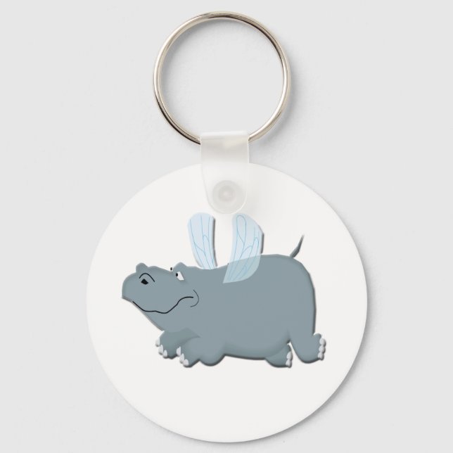 Flying Hippo Key Ring (Front)