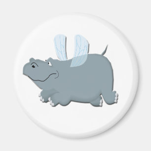 Flying Hippo Magnet