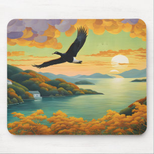 Flying Home Mouse Pad