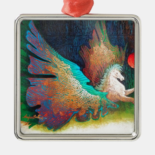 Flying Horse Metal Tree Decoration (Front)