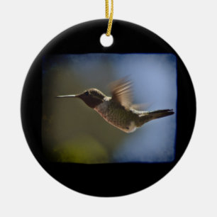 Flying Hummingbird Ceramic Tree Decoration