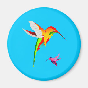 Flying Hummingbirds Magnet
