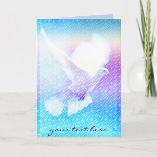 Flying in a rainbow card