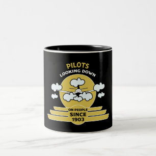 Flying Instructor   Flying School   Graduate   Pro Two-Tone Coffee Mug