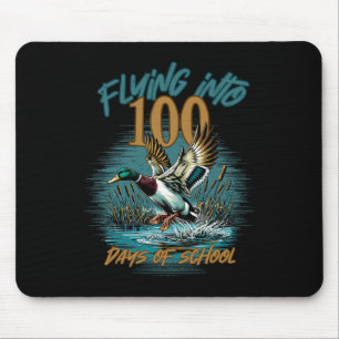 Flying Into 100 Days Of School Duck Hunting 100th Mouse Pad