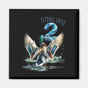 Flying Into 2 Duck Hunting 2nd Birthday Party 2 Ye Magnet