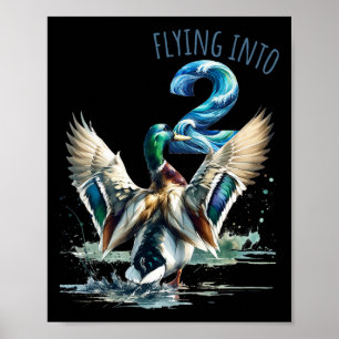 Flying Into 2 Duck Hunting 2nd Birthday Party 2 Ye Poster