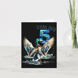 Flying Into 5 Duck Hunting 5th Birthday Party 5 Ye Card