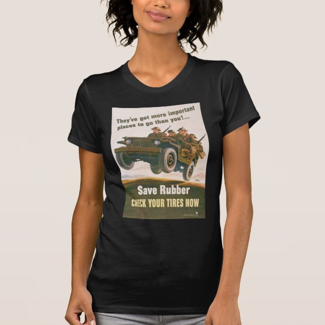 Flying Jeep Poster T-Shirt (Front)