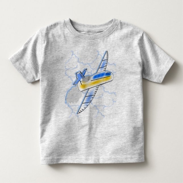 Flying Jet Aeroplane Toddler T-Shirt (Front)