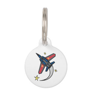 Flying Jet Plane Pet Tag