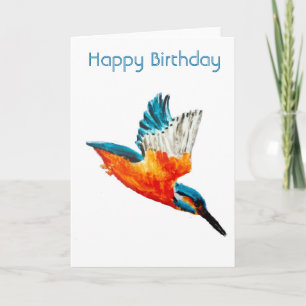 Flying Kingfisher Card