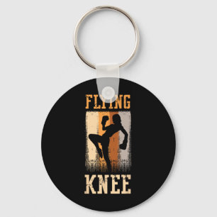 Flying Knee Defense Kick Punch Karate Professional Key Ring