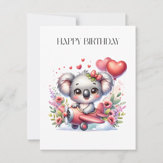 Flying Koala Birthday (Front)