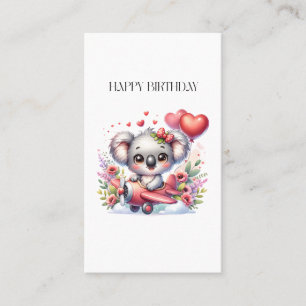 Flying Koala Birthday Calling Card
