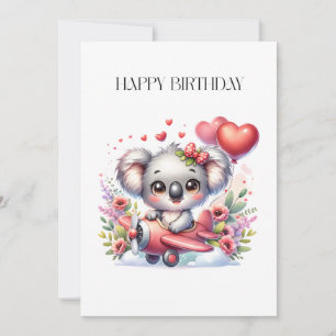 Flying Koala Birthday Holiday Card