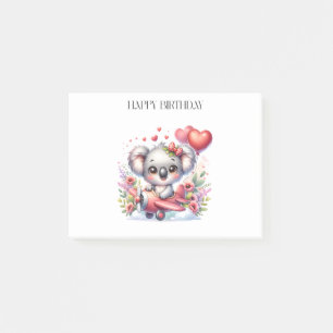 Flying Koala Birthday Post-it Notes