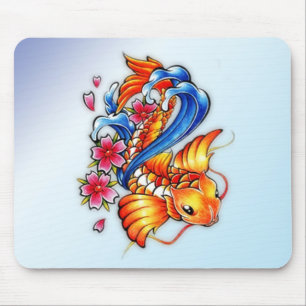 Flying Koi Fish Mouse Pad