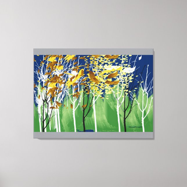 Flying Leaves Canvas Print (Front)